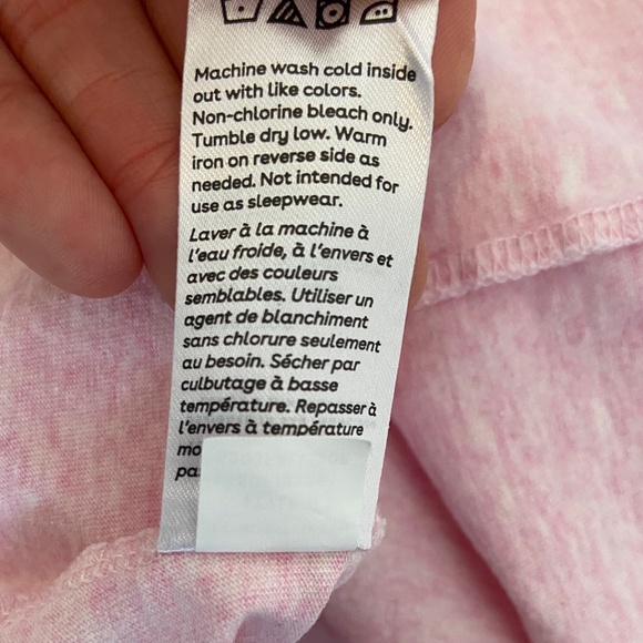 ❌SOLD❌ Tea | Girls Light Pink Heather Chevron/ Bird Cotton Dress | Size: 8Y - Picture 7 of 7